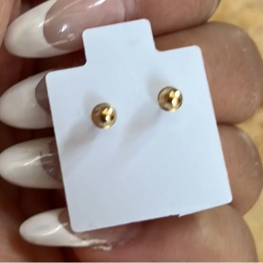 14k gold plated Chick CZ Girls Earrings girls kid.